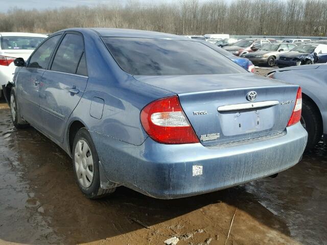 4T1BE32K54U849500 - 2004 TOYOTA CAMRY LE BLUE photo 3