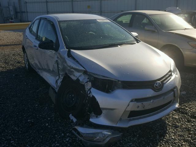 2T1BURHE4EC110015 - 2014 TOYOTA COROLLA L GRAY photo 1