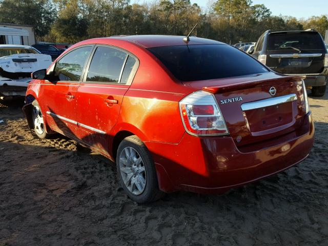 3N1AB6AP8CL645180 - 2012 NISSAN SENTRA 2.0 MAROON photo 3