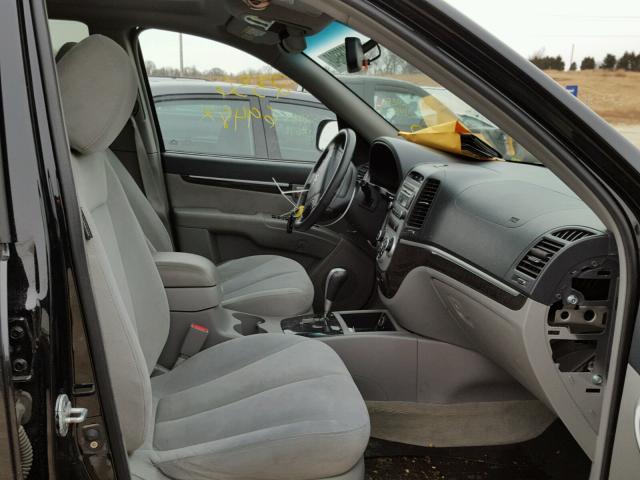 5NMSH13E68H185049 - 2008 HYUNDAI SANTA FE S BLACK photo 5