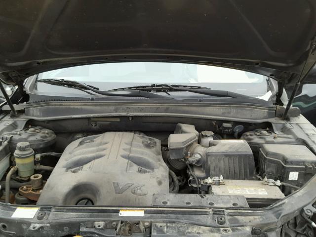 5NMSH13E68H185049 - 2008 HYUNDAI SANTA FE S BLACK photo 7