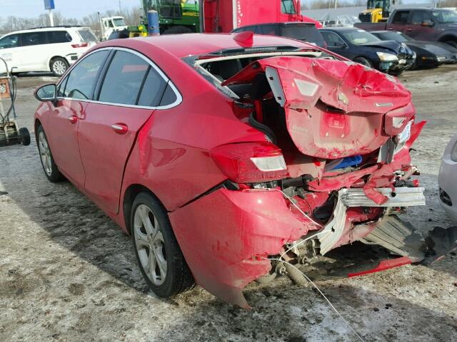 1G1BG5SM1G7298313 - 2016 CHEVROLET CRUZE PREM RED photo 3