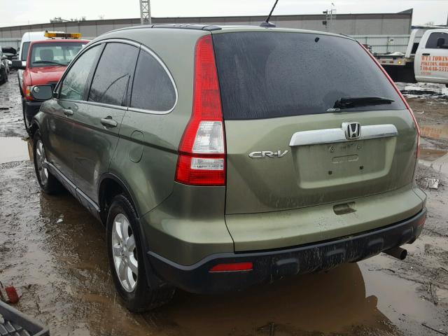 5J6RE48738L025349 - 2008 HONDA CR-V EXL GREEN photo 3