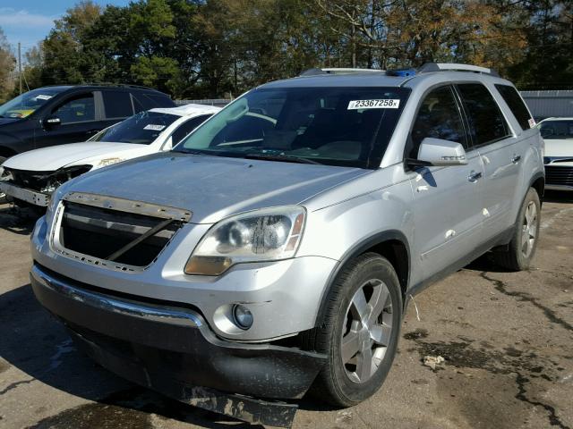 1GKLRMED8AJ180494 - 2010 GMC ACADIA SLT SILVER photo 2