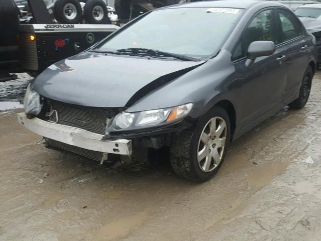 2HGFA16549H323123 - 2009 HONDA CIVIC LX GRAY photo 2