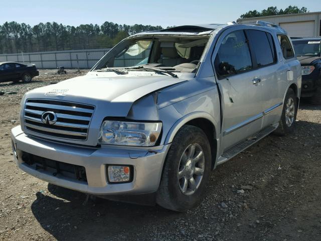 5N3AA08A76N806818 - 2006 INFINITI QX56 SILVER photo 2