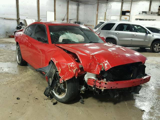 2C3CDXBG8DH534311 - 2013 DODGE CHARGER SE RED photo 1
