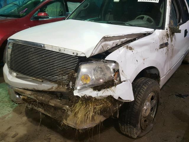 1FTRX12WX7FA52916 - 2007 FORD F150 WHITE photo 9