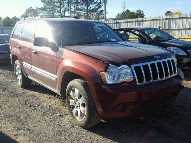 1J8HS58N18C190405 - 2008 JEEP GRAND CHER MAROON photo 1