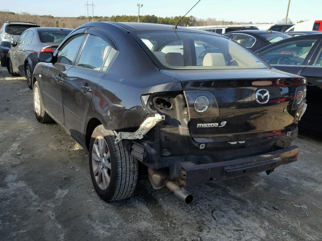 JM1BK12G881838382 - 2008 MAZDA 3 I GRAY photo 3