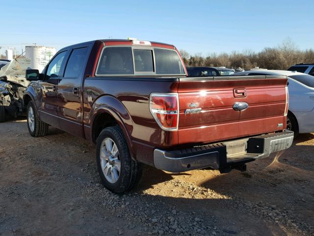 1FTFW1CV8AFD95565 - 2010 FORD F150 SUPER MAROON photo 3