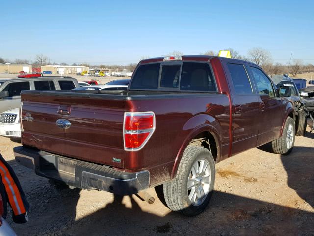 1FTFW1CV8AFD95565 - 2010 FORD F150 SUPER MAROON photo 4