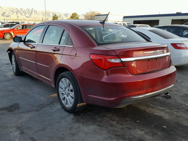 1C3CCBAB8EN204902 - 2014 CHRYSLER 200 LX MAROON photo 3