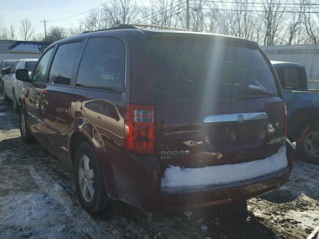 2D8HN54X29R538969 - 2009 DODGE GRAND CARA MAROON photo 3