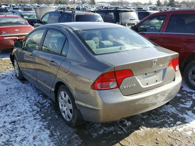 2HGFA165X8H334917 - 2008 HONDA CIVIC LX GOLD photo 3