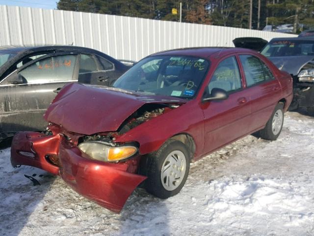 3FAFP13P12R207798 - 2002 FORD ESCORT RED photo 2