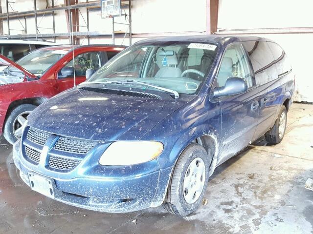 1D4GP24373B195486 - 2003 DODGE GRAND CARA BLUE photo 2