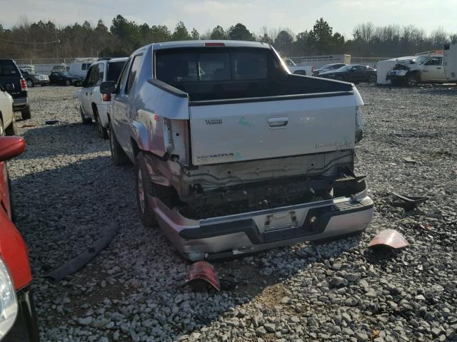 5FPYK1F49AB002496 - 2010 HONDA RIDGELINE SILVER photo 3