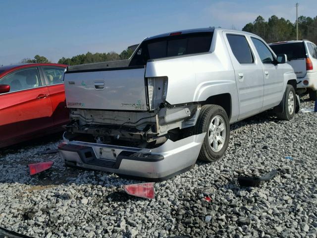 5FPYK1F49AB002496 - 2010 HONDA RIDGELINE SILVER photo 4