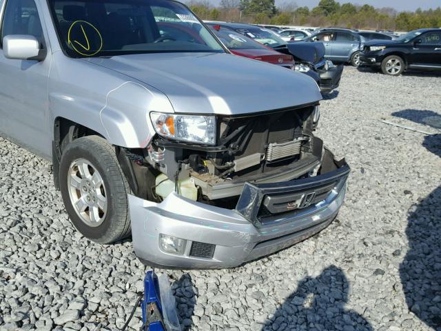 5FPYK1F49AB002496 - 2010 HONDA RIDGELINE SILVER photo 9