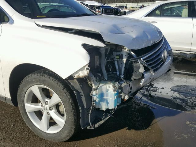 2T2BK1BA9DC189057 - 2013 LEXUS RX 350 WHITE photo 9