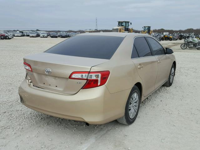 4T4BF1FK7CR201852 - 2012 TOYOTA CAMRY BASE TAN photo 4