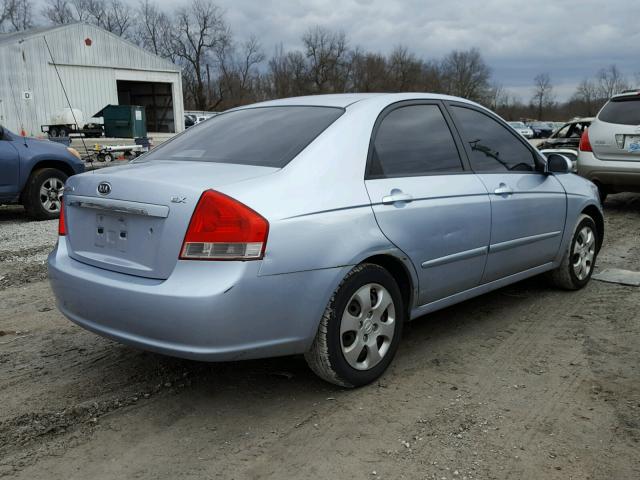 KNAFE121885573909 - 2008 KIA SPECTRA EX BLUE photo 4