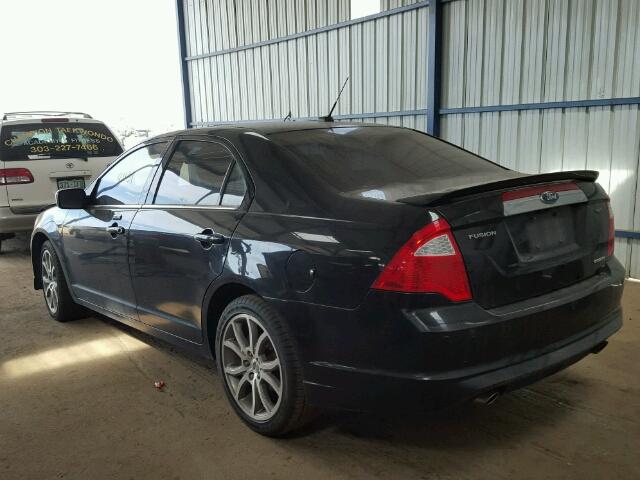 3FAHP0JG4BR285417 - 2011 FORD FUSION SEL BLACK photo 3