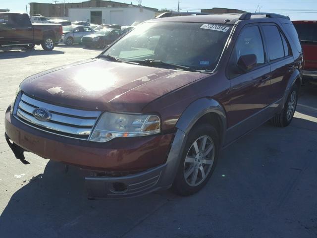 1FMDK05W78GA31995 - 2008 FORD TAURUS X S MAROON photo 2