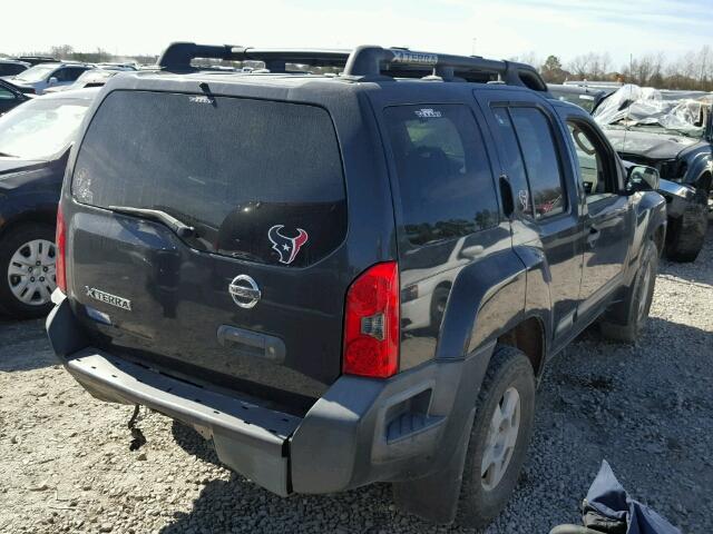 5N1AN08W45C608913 - 2005 NISSAN XTERRA OFF GRAY photo 4