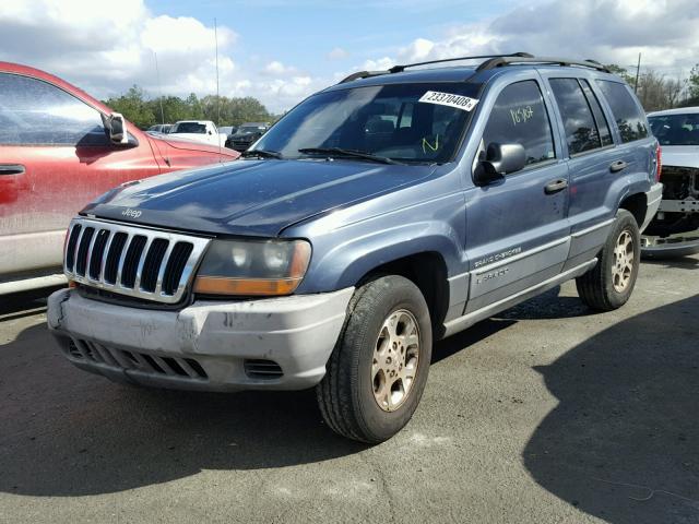 1J4GX48S91C737053 - 2001 JEEP GRAND CHER BLUE photo 2