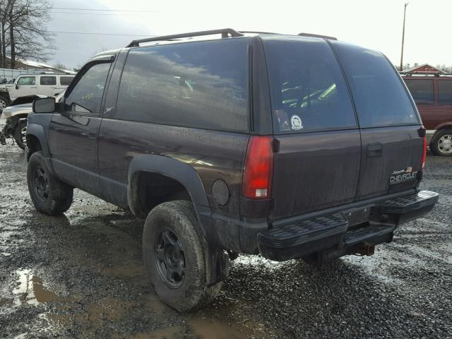 3GNEK18RXVG190604 - 1997 CHEVROLET TAHOE K150 MAROON photo 3