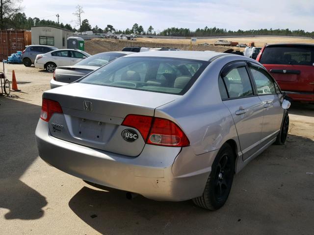 1HGFA16566L029446 - 2006 HONDA CIVIC LX SILVER photo 4