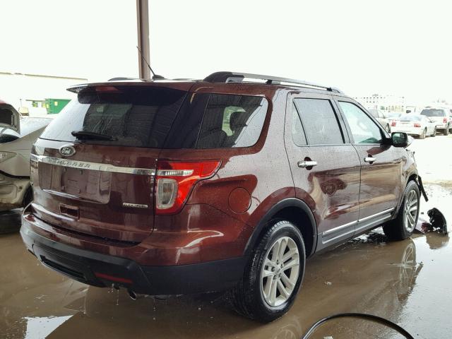 1FM5K7D80FGB68726 - 2015 FORD EXPLORER X RED photo 4