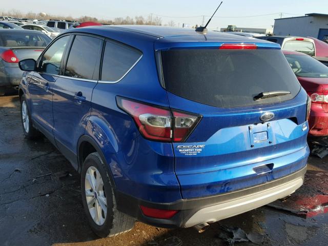 1FMCU0GD2HUC93359 - 2017 FORD ESCAPE SE BLUE photo 3