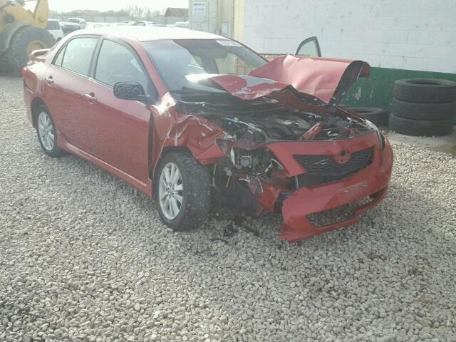 1NXBU40E69Z058258 - 2009 TOYOTA COROLLA BA RED photo 1