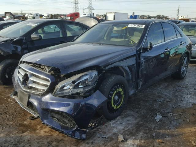 WDDHF8JB2EB013771 - 2014 MERCEDES-BENZ E 350 4MAT BLUE photo 2