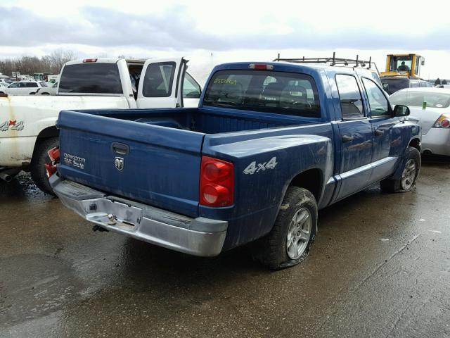 1D7HW48K45S195102 - 2005 DODGE DAKOTA QUA BLUE photo 4