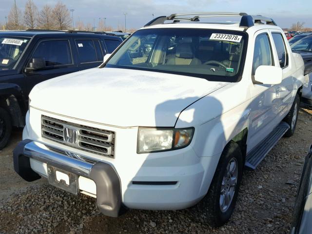 2HJYK16516H569882 - 2006 HONDA RIDGELINE WHITE photo 2