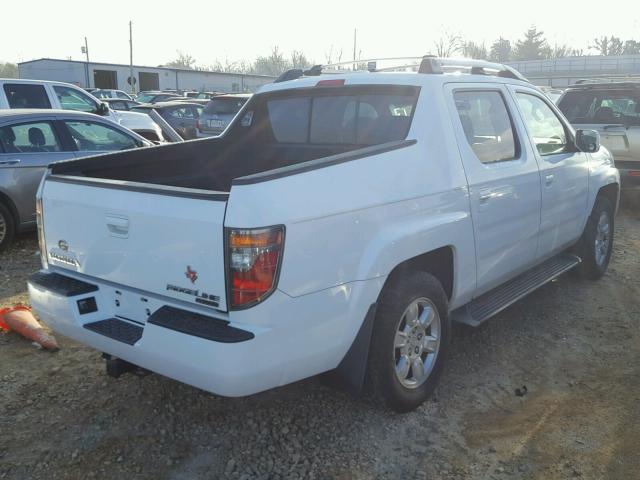 2HJYK16516H569882 - 2006 HONDA RIDGELINE WHITE photo 4