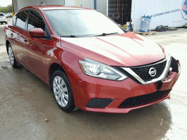 3N1AB7AP5GL666774 - 2016 NISSAN SENTRA S RED photo 1