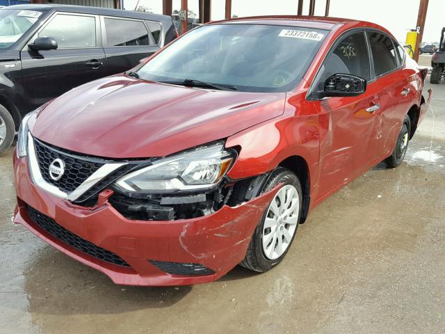 3N1AB7AP5GL666774 - 2016 NISSAN SENTRA S RED photo 2