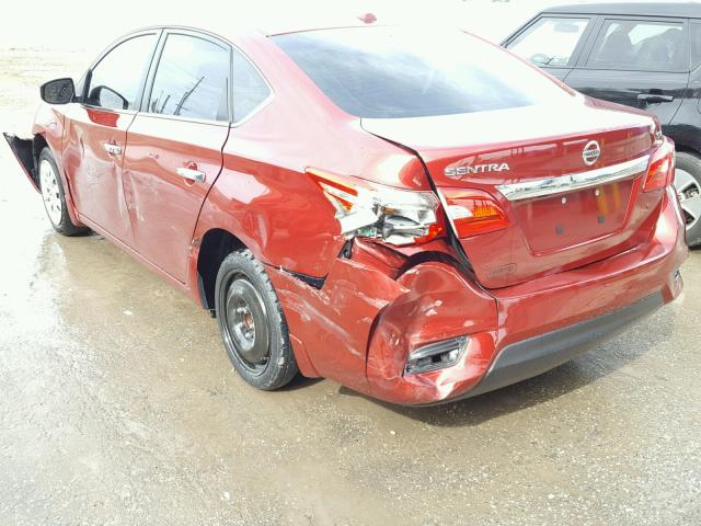 3N1AB7AP5GL666774 - 2016 NISSAN SENTRA S RED photo 3