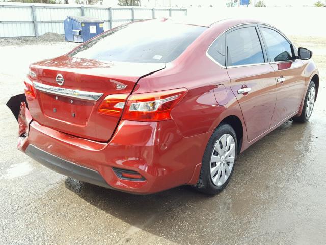 3N1AB7AP5GL666774 - 2016 NISSAN SENTRA S RED photo 4