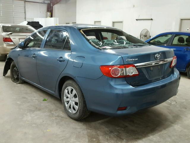 5YFBU4EE2DP112707 - 2013 TOYOTA COROLLA BA BLUE photo 3