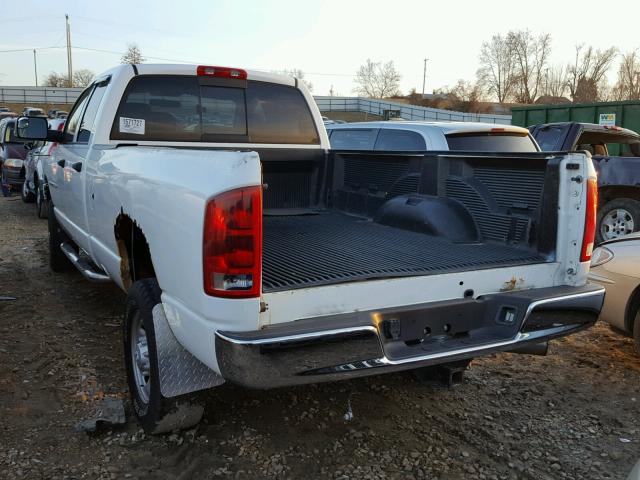 3D7KU28C74G150721 - 2004 DODGE RAM 2500 S WHITE photo 3