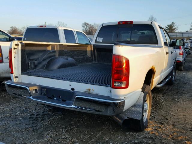 3D7KU28C74G150721 - 2004 DODGE RAM 2500 S WHITE photo 4