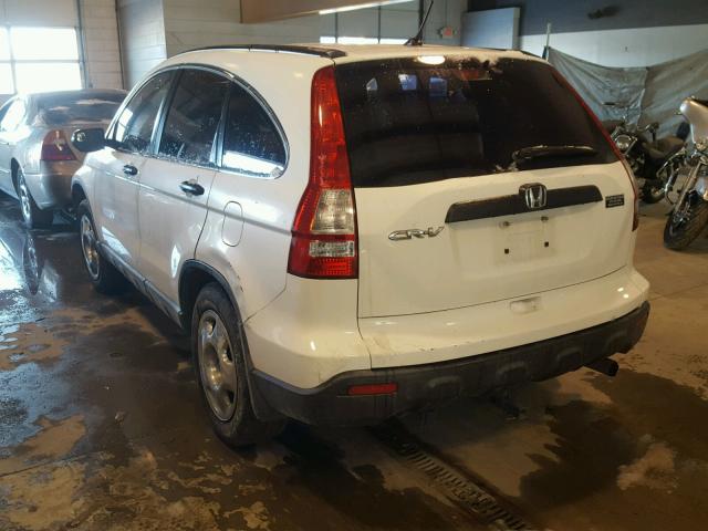 JHLRE38377C044064 - 2007 HONDA CR-V LX WHITE photo 3