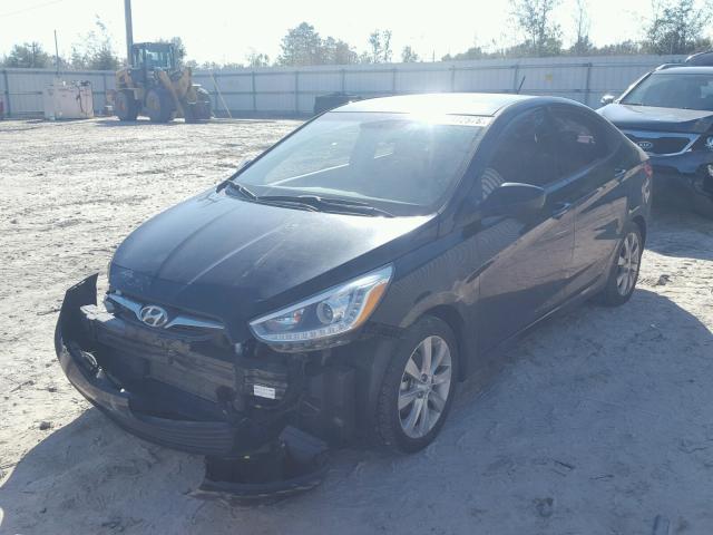 KMHCU4AE1EU765670 - 2014 HYUNDAI ACCENT GLS BLACK photo 2