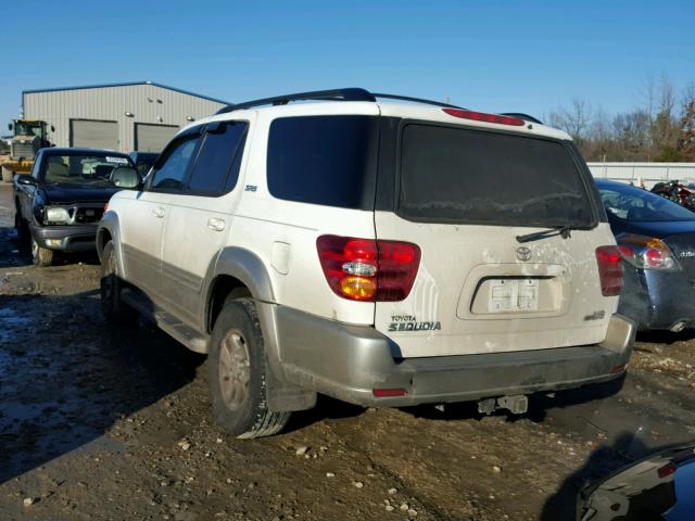 5TDZT34A83S145582 - 2003 TOYOTA SEQUOIA SR WHITE photo 3